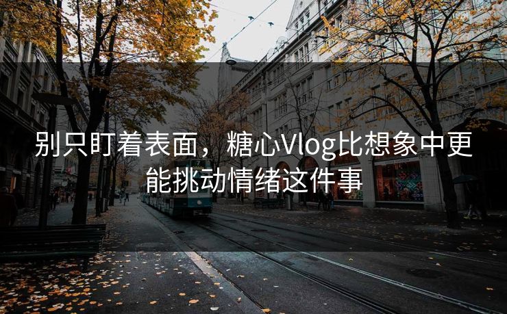 别只盯着表面,糖心Vlog比想象中更能挑动情绪这件事 别只盯着表面,糖心Vlog比想象中更能挑动情绪这件事