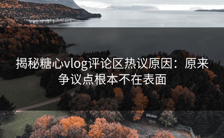 揭秘糖心vlog评论区热议原因:原来争议点根本不在表面 揭秘糖心vlog评论区热议原因:原来争议点根本不在表面